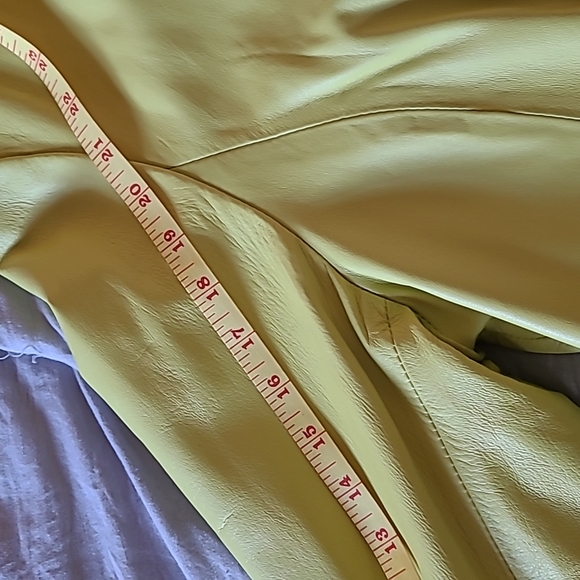 Jones New York Lime Green Leather Jacket - Picture 7 of 8